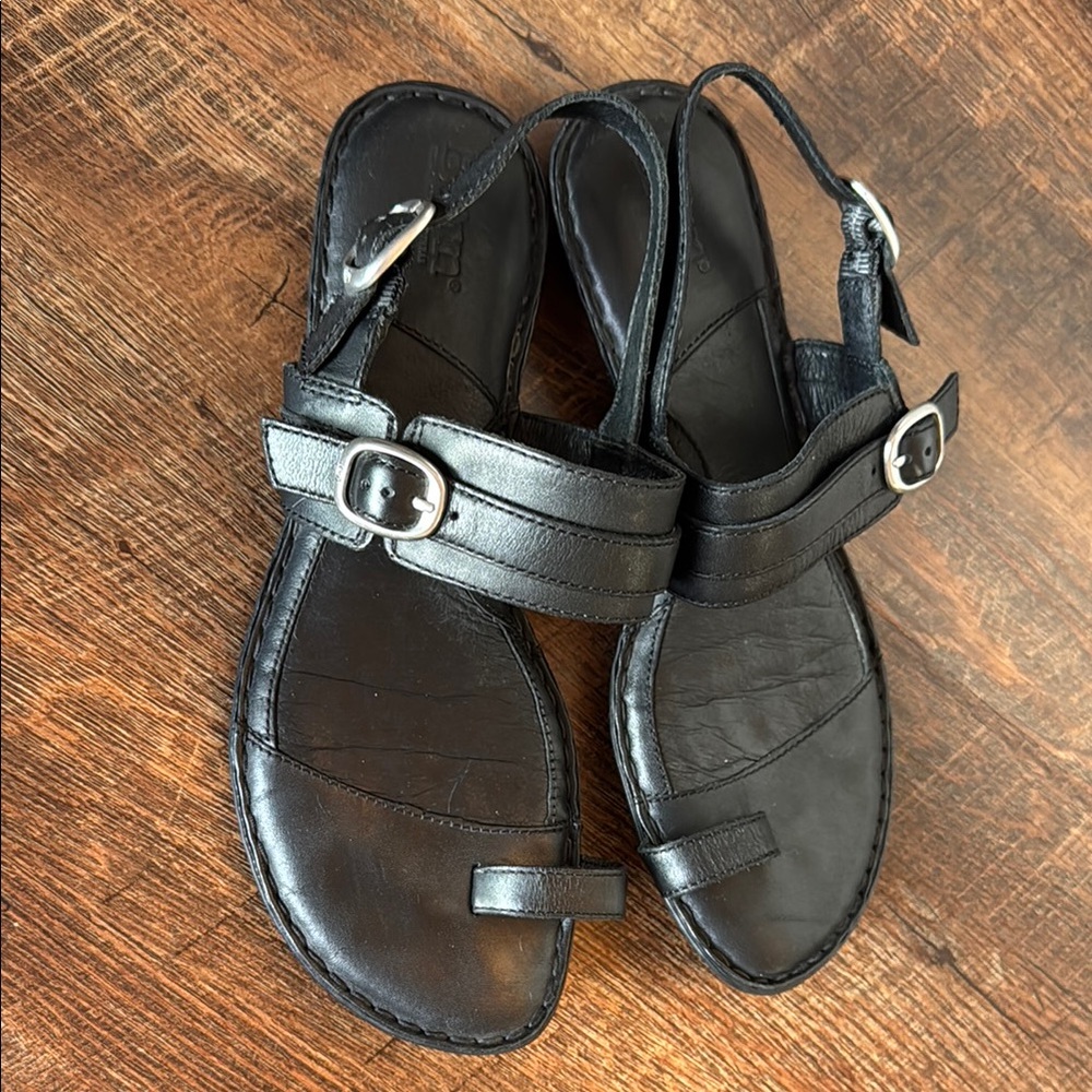 Born Black Leather Women's Sandals